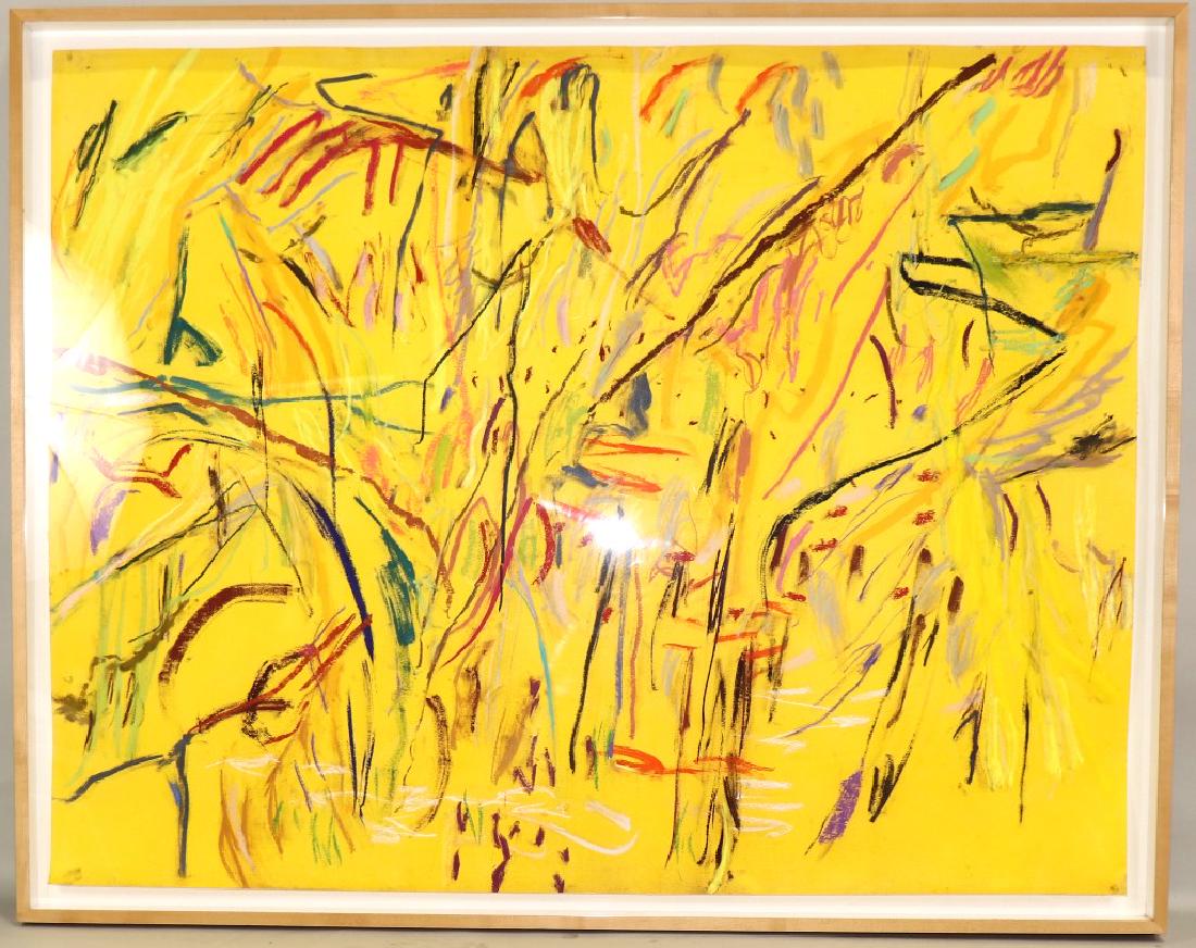 SUSAN HARTNETT PASTEL ON PAINTED PAPER: SUSAN HARTNETT "36mph GUST, SNOW, SHOWERS, SUN" PASTEL ON PAINTED PAPER. COMPARED TO DEGAS, POLLOCK, AND de KOONING. DEEP SEATED COMMITMENT TO THE NATURAL WORLD. LATEST EXHIBITION "SCAPE", NYC FEB 201