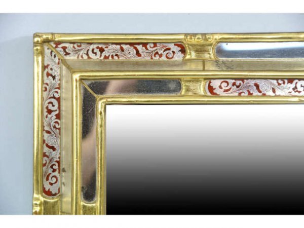 Venetian style dressing mirror with stand. - 2