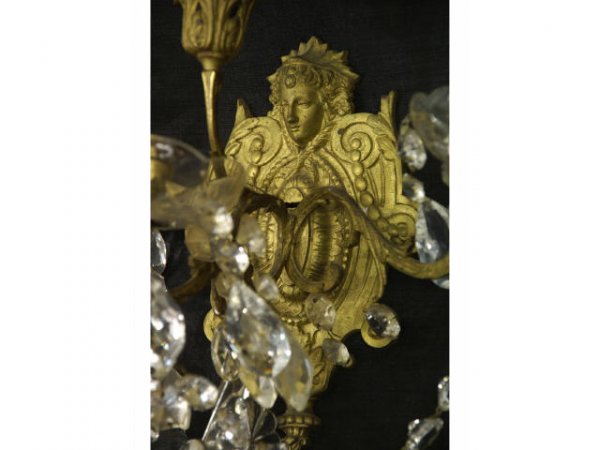 Pair of Empire style, ornate sconces. - 2