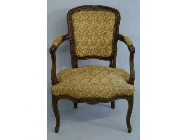 French antique walnut armchair. - 2