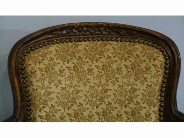 French antique walnut armchair. - 3