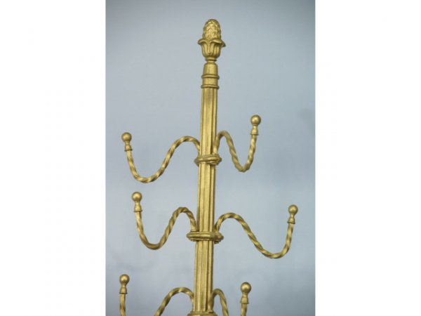 Cast iron hall tree with swivel arms. - 3