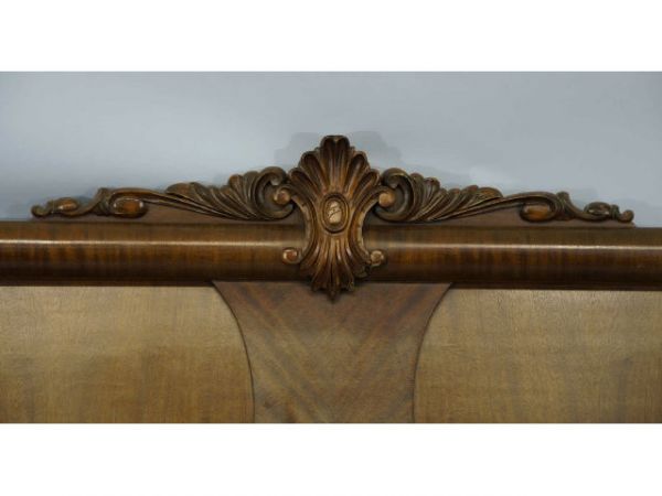 Queen size American Empire mahogany bed. c. 1900 - 4