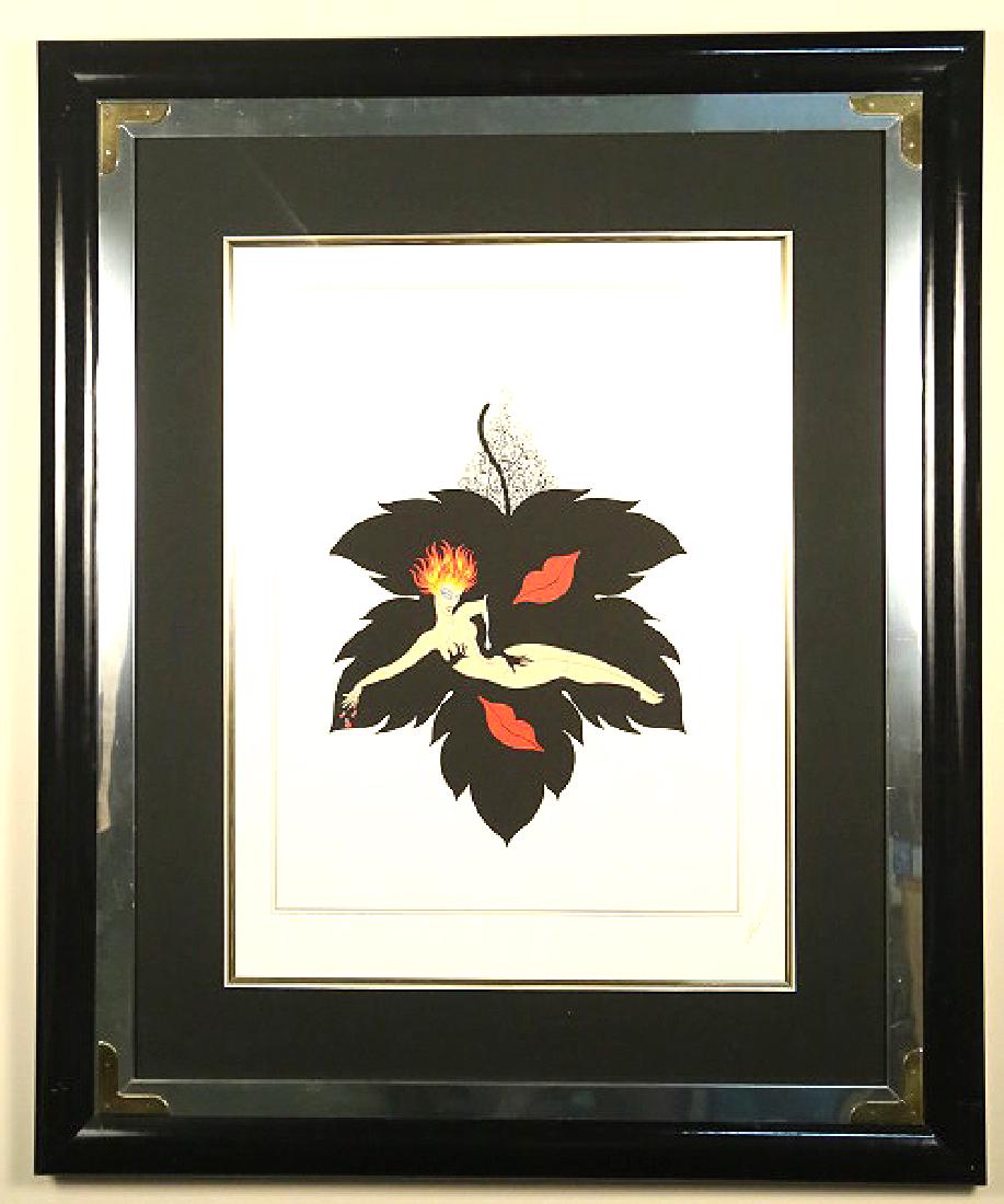 ERTE` "THE SEVEN DEADLY SINS: LUST" #160/350: ERTE` "THE SEVEN DEADLY SINS: LUST" EDITION NUMBER 160/350. NO GLASS. Height: 36 and 23 in. by Width: 23.5 and 17 in.