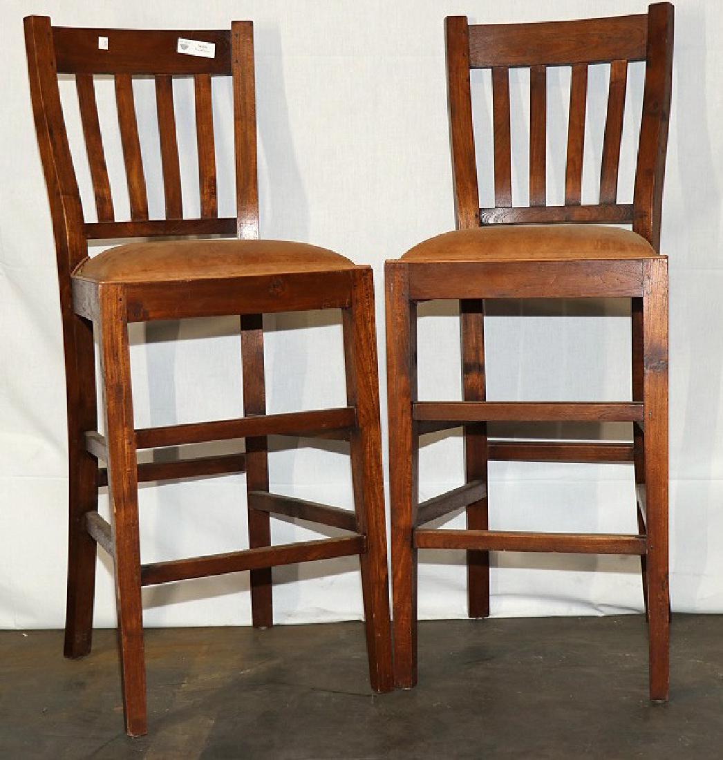 PAIR OF BAR STOOLS: PAIR OF BAR STOOLS Height: 43.5 in. by Width: 18 in. by Depth: 16.5