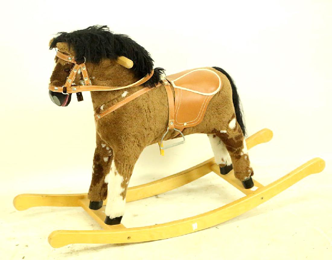 ROCKING HORSE: ROCKING HORSE missing a handle. Height: 25 in. by Width: 37 in. by Depth: 12 in.