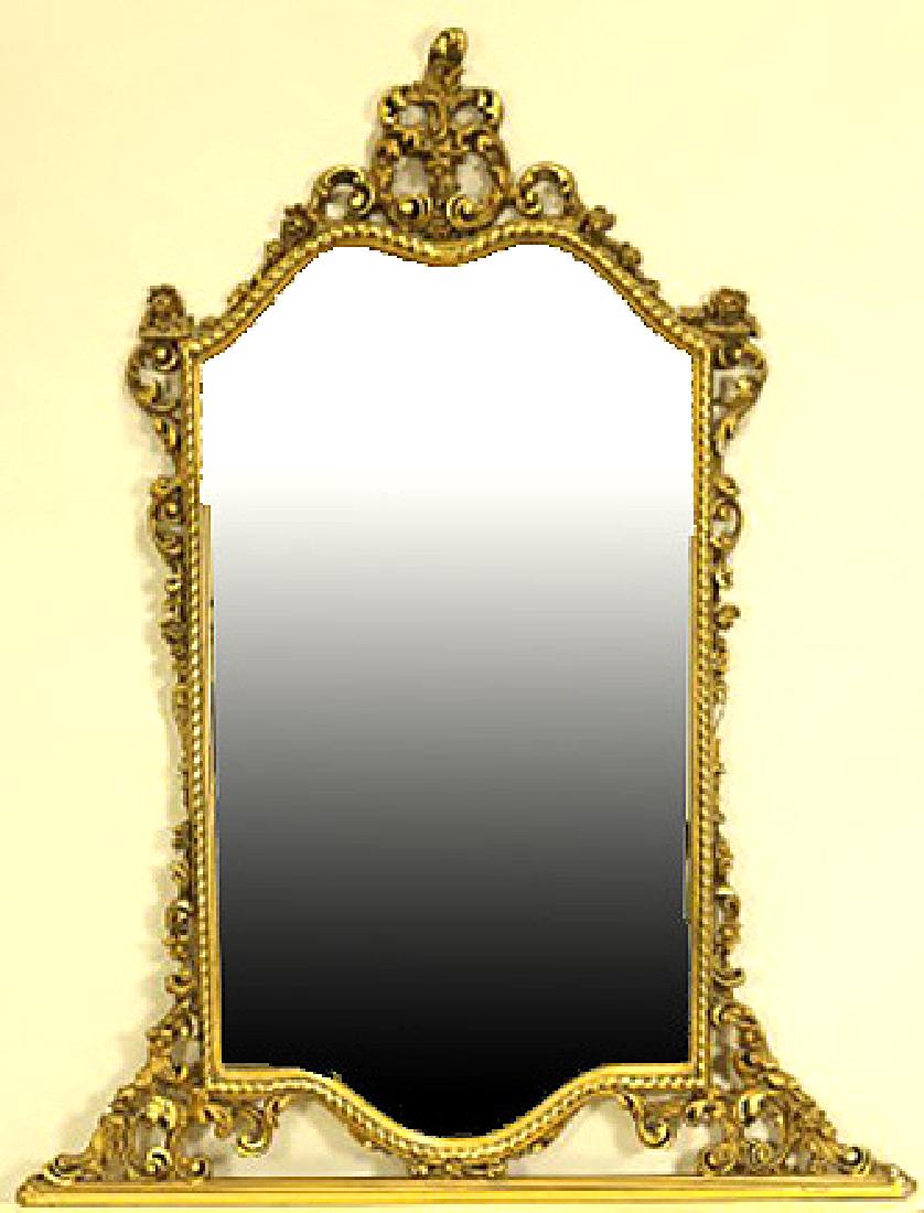ANTIQUE ITALIAN GILT MIRROR: ANTIQUE ITALIAN GILT MIRROR Height: 36 in. by Width: 24 in. by Depth: 2