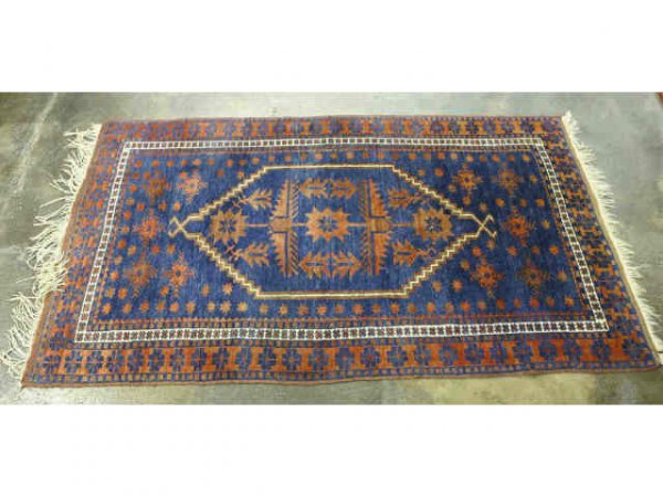Red and blue rug