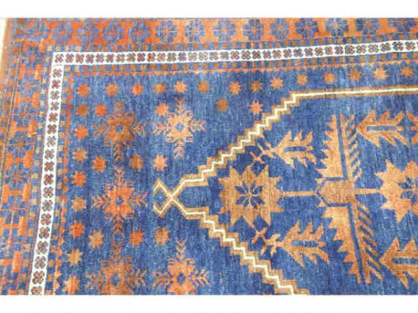 Red and blue rug - 2
