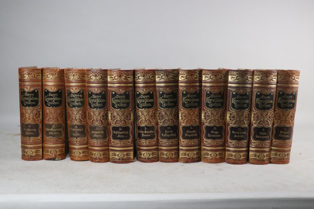 12vol MEYERS KONVERSATIONS LEXICON BERLIN: 12vol MEYERS KONVERSATIONS LEXICON BERLIN Height: 10 in. by Width: 8 in. by Depth: 1