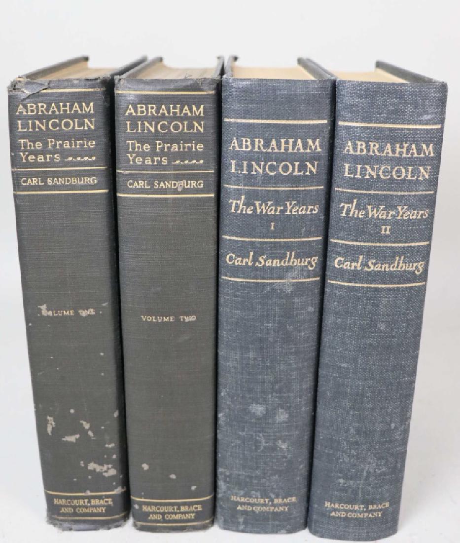 4 VOL SET OF SANDBURG'S ABRAHAM LINCOLN - 1939 (1 of 6)