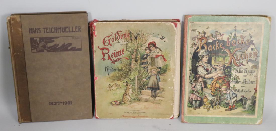 MIXED LOT OF 3 ANTIQUE GERMAN CHILDRENS BOOKS (1 of 2)