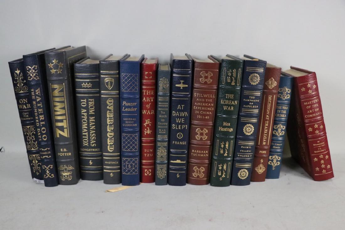 MIXED LOT OF 15 MILITARY HISTORY LEATHERBOUND BOOK (1 of 3)