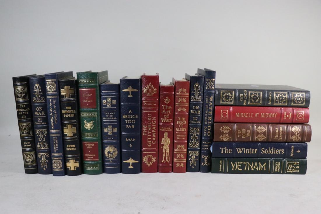 MIXED LOT OF 17 MILITARY HISTORY LEATHERBOUND BOOK (1 of 4)