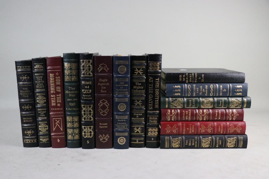 MIXED LOT OF 15 MILITARY HISTORY LEATHERBOUND BOOK (1 of 4)
