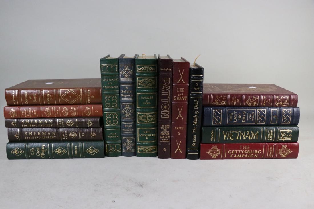 MIXED LOT OF 15 MILITARY HISTORY LEATHERBOUND BOOK (1 of 4)