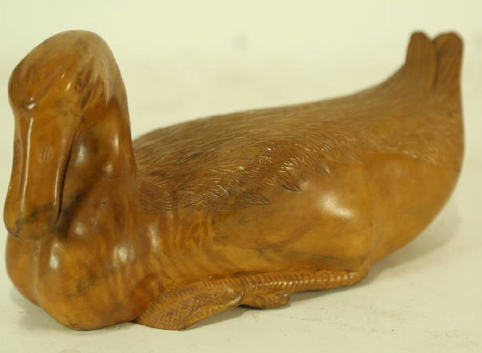 WOOD CARVED CHINESE DUCK DECOY Jul 27, 2019 Lewis & Maese Antiques