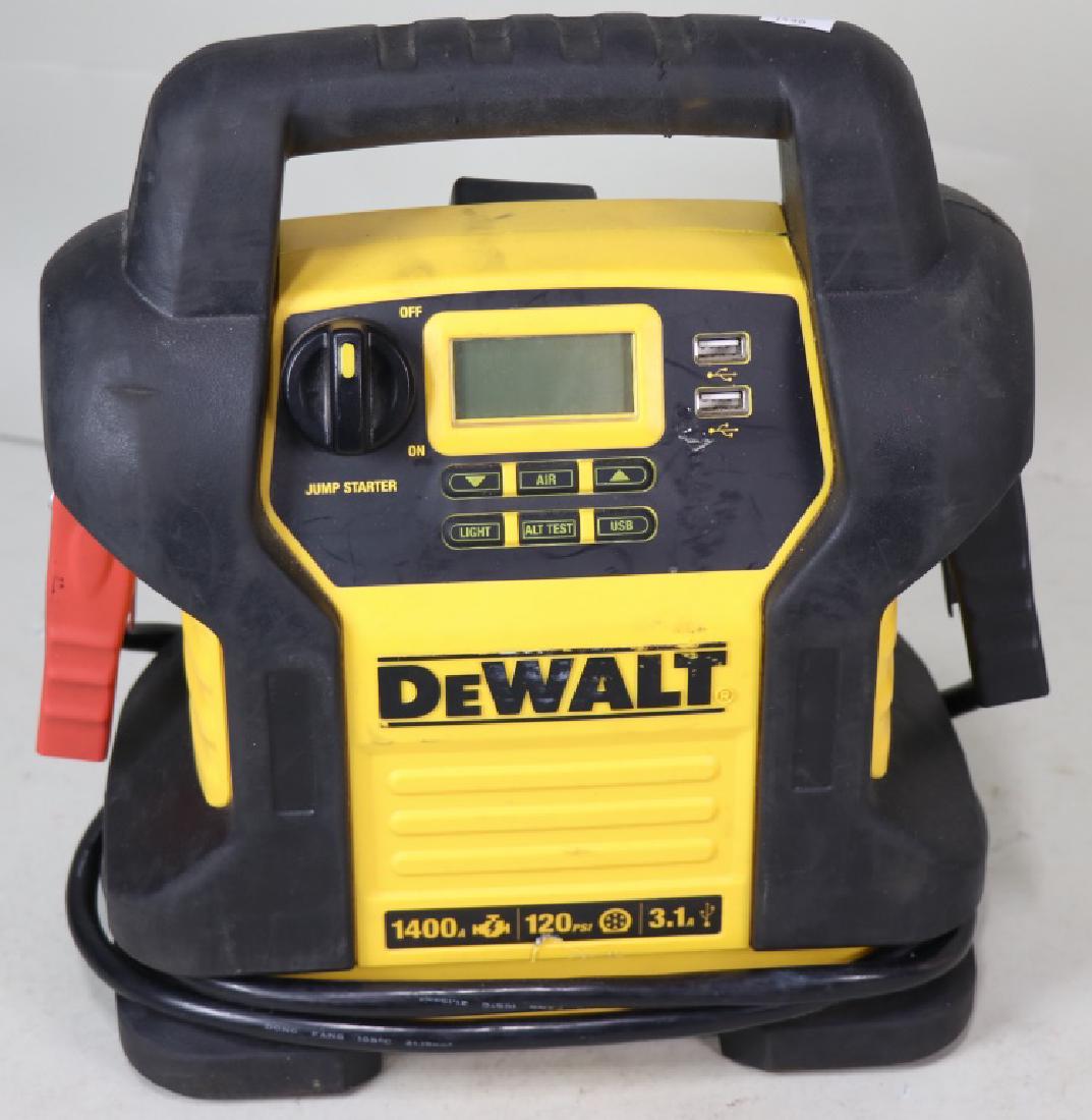 DEWALT 1400AMP JUMP STARTER & AIR COMPRESSOR: DEWALT 1400AMP JUMP STARTER & AIR COMPRESSOR.