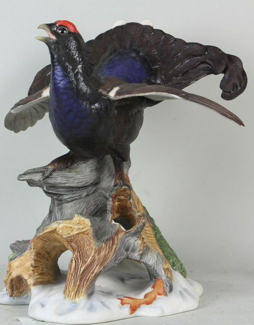 1992 A J Rudisill The Black Grouse Porcelain Jul 27 2019 Lewis Maese Antiques Auction In Tx