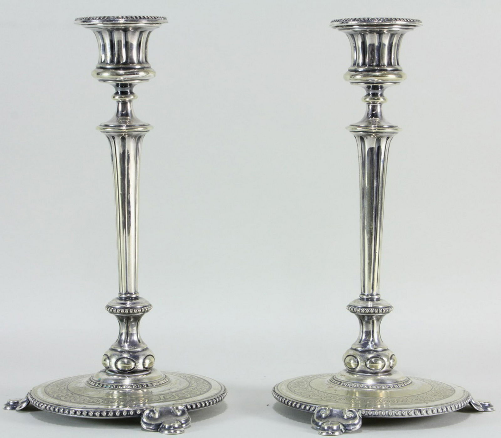 PAIR OF ANTIQUE NEOCLASSICAL STYLE CANDLESTICKS (1 of 1)