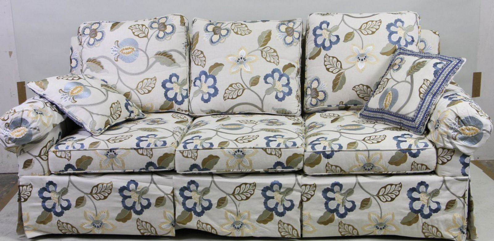 THREE-CUSHION SILK EMBROIDERED SOFA (1 of 1)