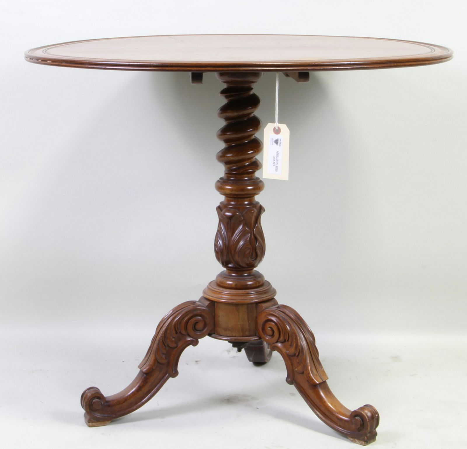 19th CENTURY FRENCH CHERRY ROUND TILT TOP TABLE (1 of 2)