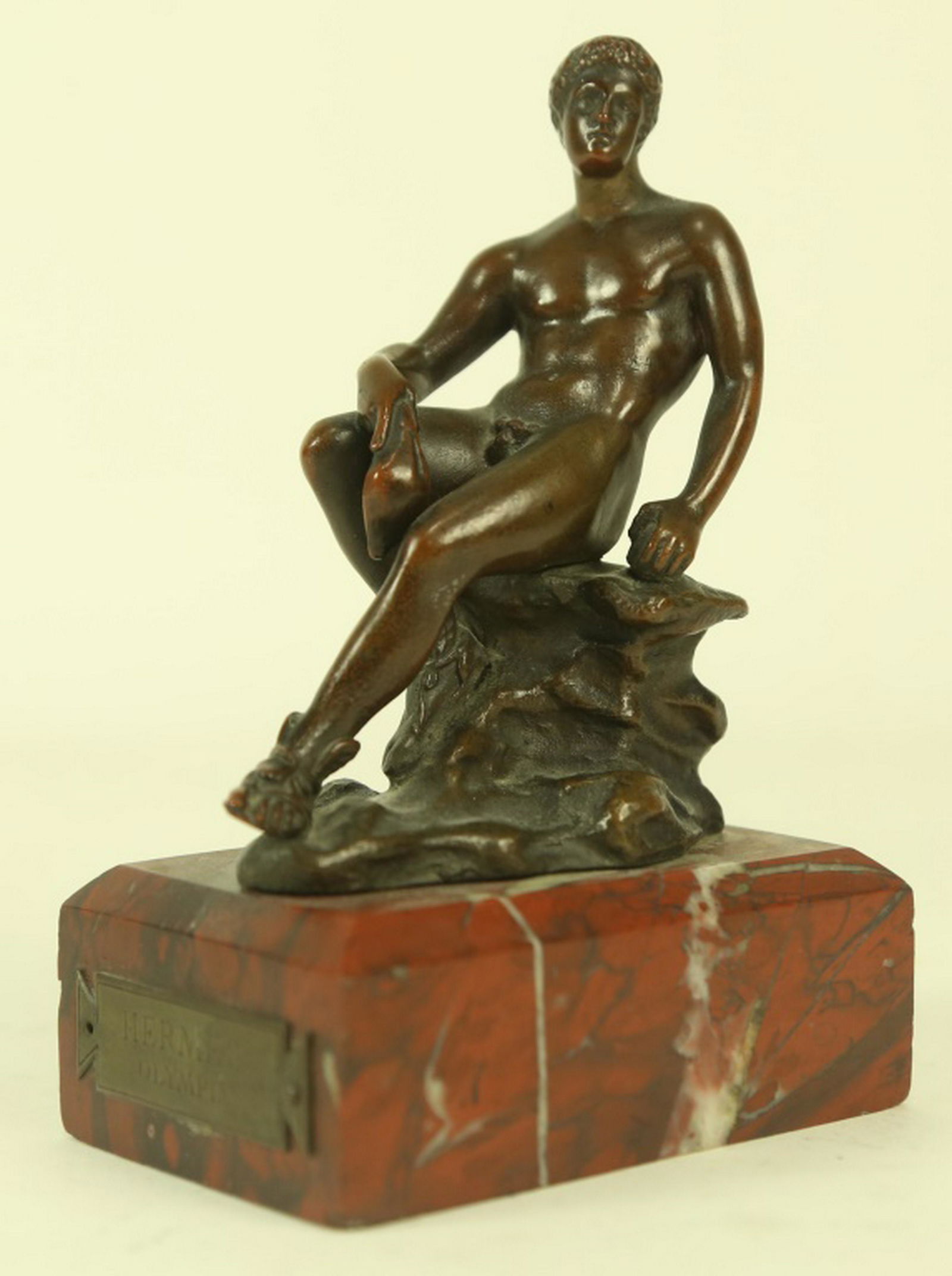 SEATED MERCURY BRONZE SCULPTURE (1 of 3)