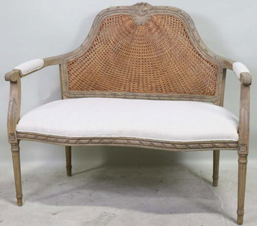 Double Cane Back Settee