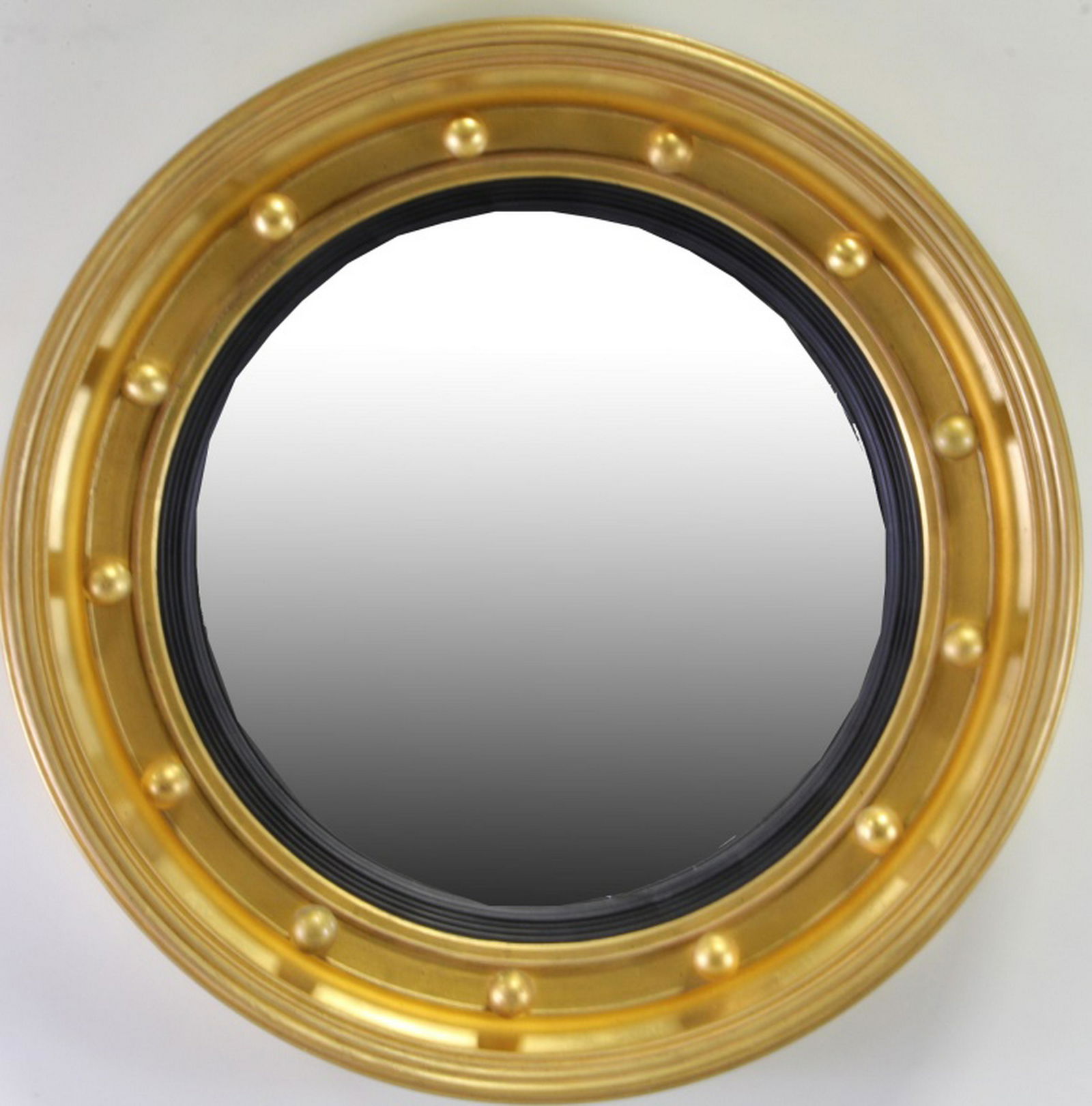 EMPIRE STYLE GILT FRAMED BULLSEYE MIRROR (1 of 3)