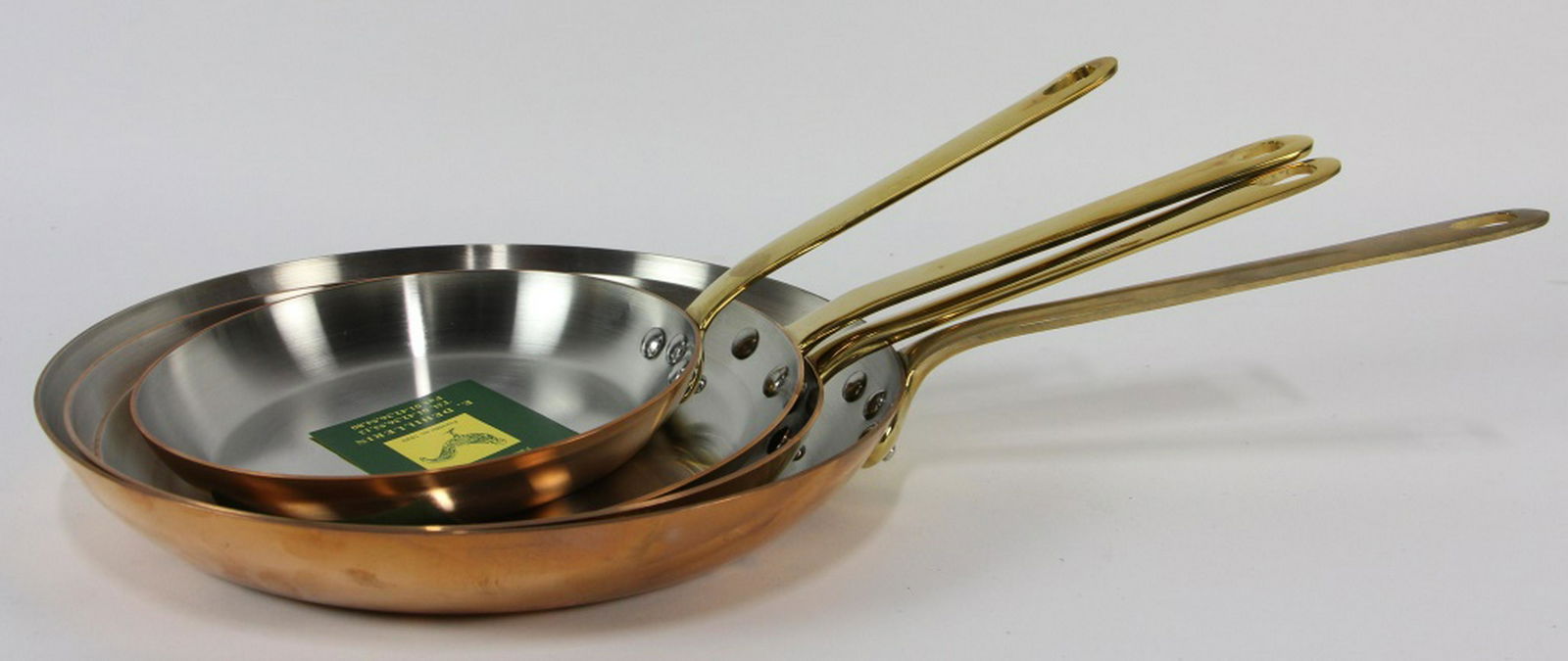 LOT OF FOUR E. DEHILLERIN COPPER PANS (1 of 2)