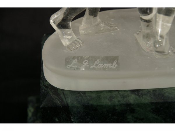 Small rock crystal statues of 3 women. - 9