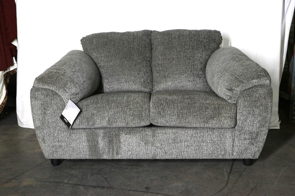 ASHLEY AZALINE SLATE LOVESEAT: ASHLEY AZALINE SLATE LOVESEAT Height: 32 in. by Width: 58 in. by Depth: 22