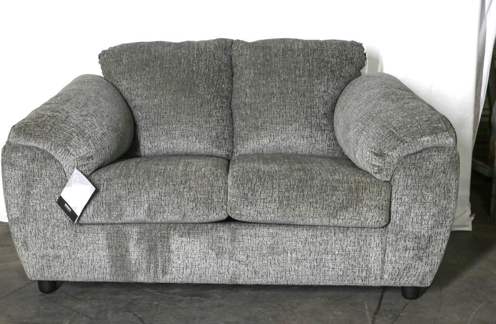 ASHLEY AZALINE SLATE LOVESEAT: ASHLEY AZALINE SLATE LOVESEAT Height: 32 in. by Width: 58 in. by Depth: 22