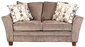 LEVIN REVOLUTION PEWTER LOVESEAT: LEVIN REVOLUTION PEWTER LOVESEAT Height: 31 in. by Width: 64 in. by Depth: 36
