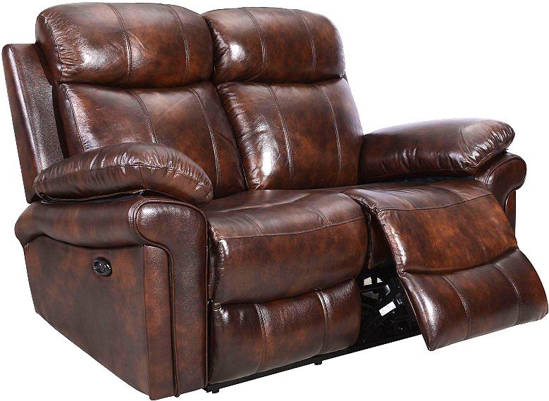 LEATHER ITALIA JOPLIN BROWN LEATHER POWER LOVESEAT: LEATHER ITALIA JOPLIN BROWN LEATHER POWER LOVESEAT Height: 39 in. by Width: 57 in. by Depth: 27