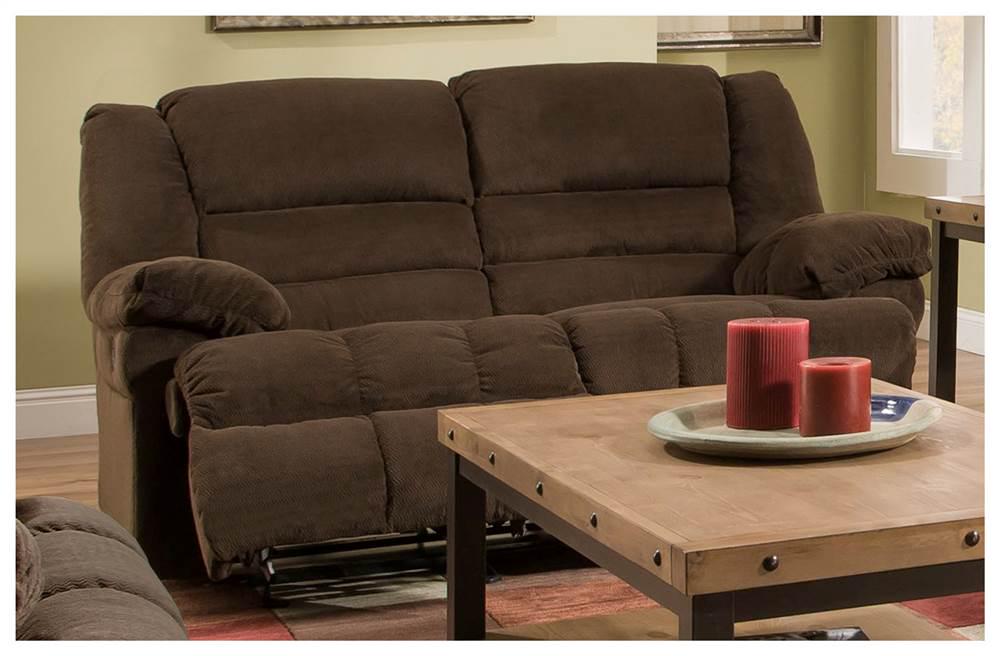 DYNASTY CHOCOLATE DOUBLE MOTION GLIDING LOVESEAT: DYNASTY CHOCOLATE DOUBLE MOTION GLIDING LOVESEAT Height: 40 in. by Width: 40 in. by Depth: 24