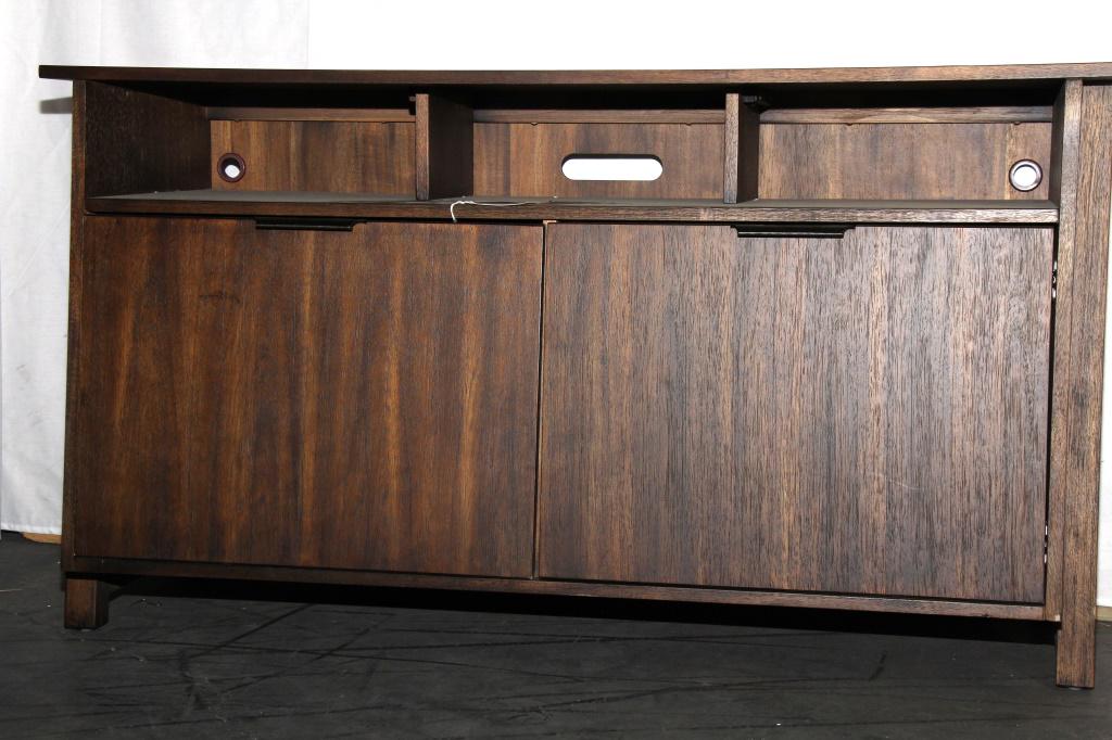 54" ENTERTAINMENT CONSOLE: 54" ENTERTAINMENT CONSOLE Height: 30.5 in. by Width: 54 in. by Depth: 17.5