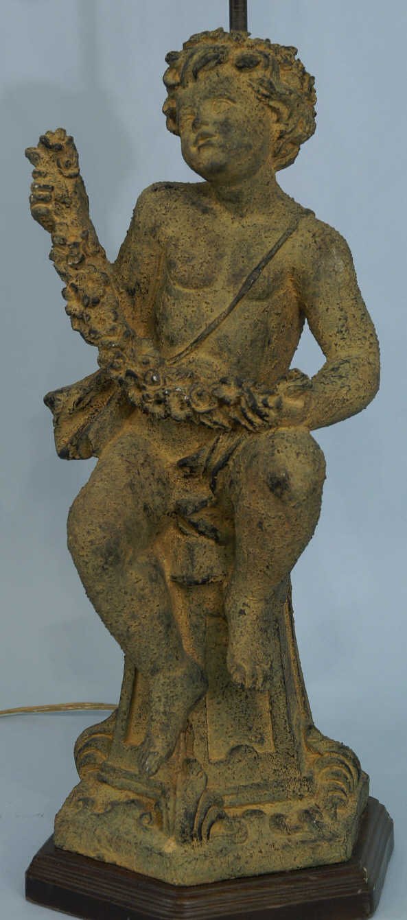 1 PLASTER CHERUB LAMP