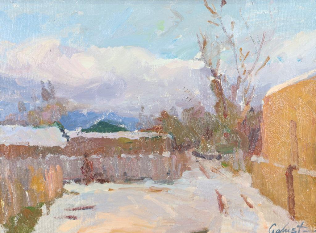 GALUST BERBERIAN "TAOS" OIL ON PANEL (1 of 3)