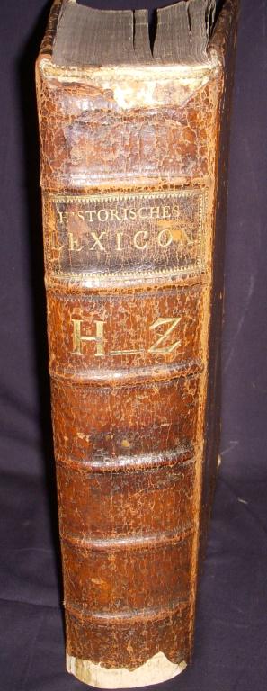 CIRCA 1701 HISTORISCHES LEXICON LEATHER BOUND  BOOK. (1 of 6)