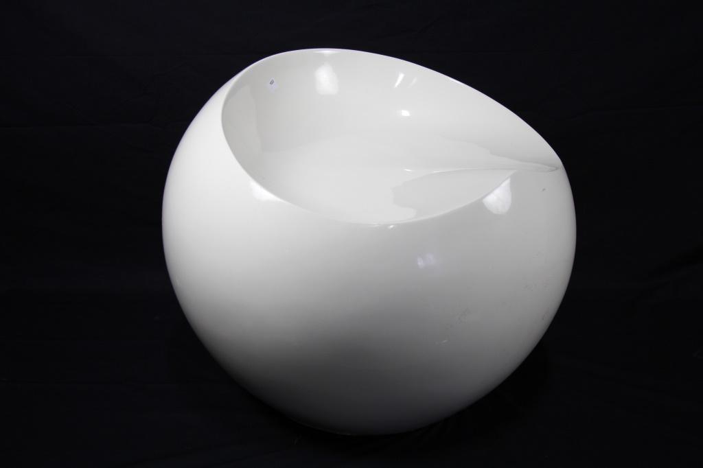 CONTEMPORARY HALF EGGSHELL STOOL Height: 20 in. by: CONTEMPORARY HALF EGGSHELL STOOL Height: 20 in. by Width: 25 in. by Depth: 25