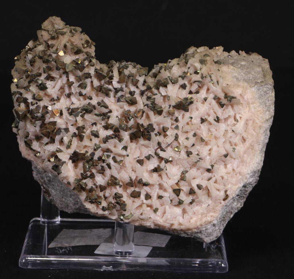 DOLOMITE & CHALCOPYRITE FORMATION WITH STAND (1 of 1)