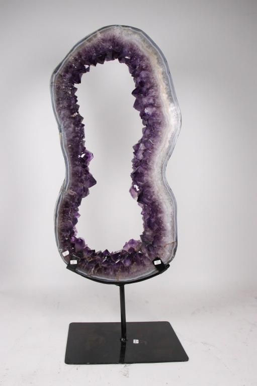 AMETHYST SLICE ON METAL STAND (1 of 5)