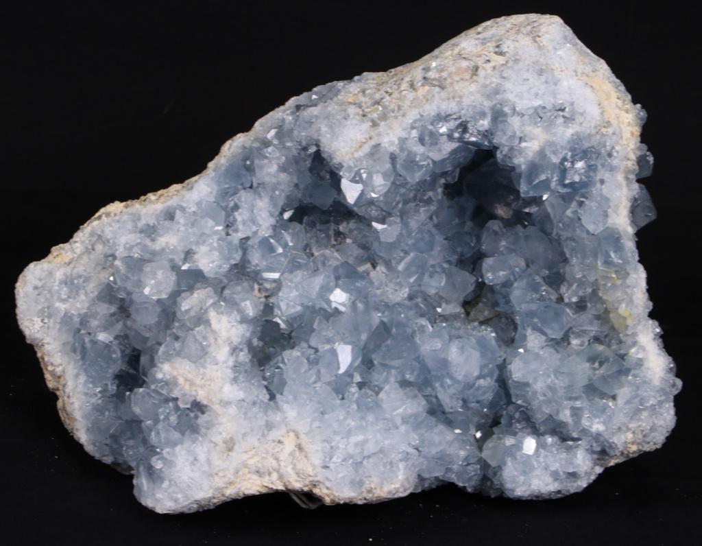 LARGE CELESTITE GEODE WITH STAND (1 of 1)