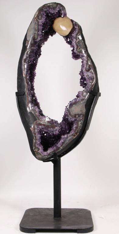 AMETHYST SLICE ON METAL STAND (1 of 5)