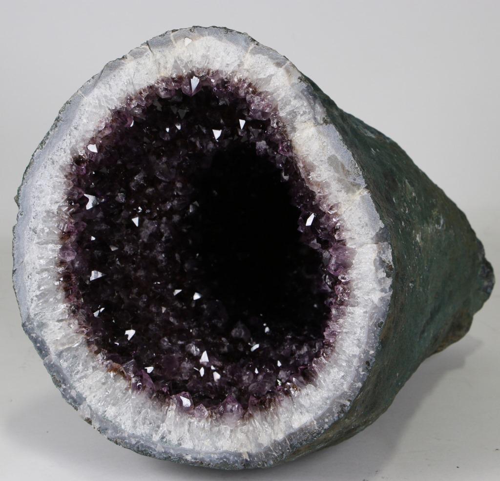 HUGE DARK RUTILATED AMETHYST GEODE (1 of 2)