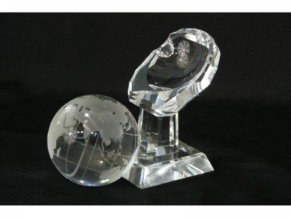 TWO GLASS GLOBES - 3