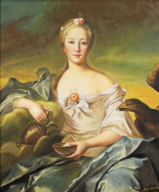 20th Century Marie Antoinette Painting On Canvas Nov 20 2019