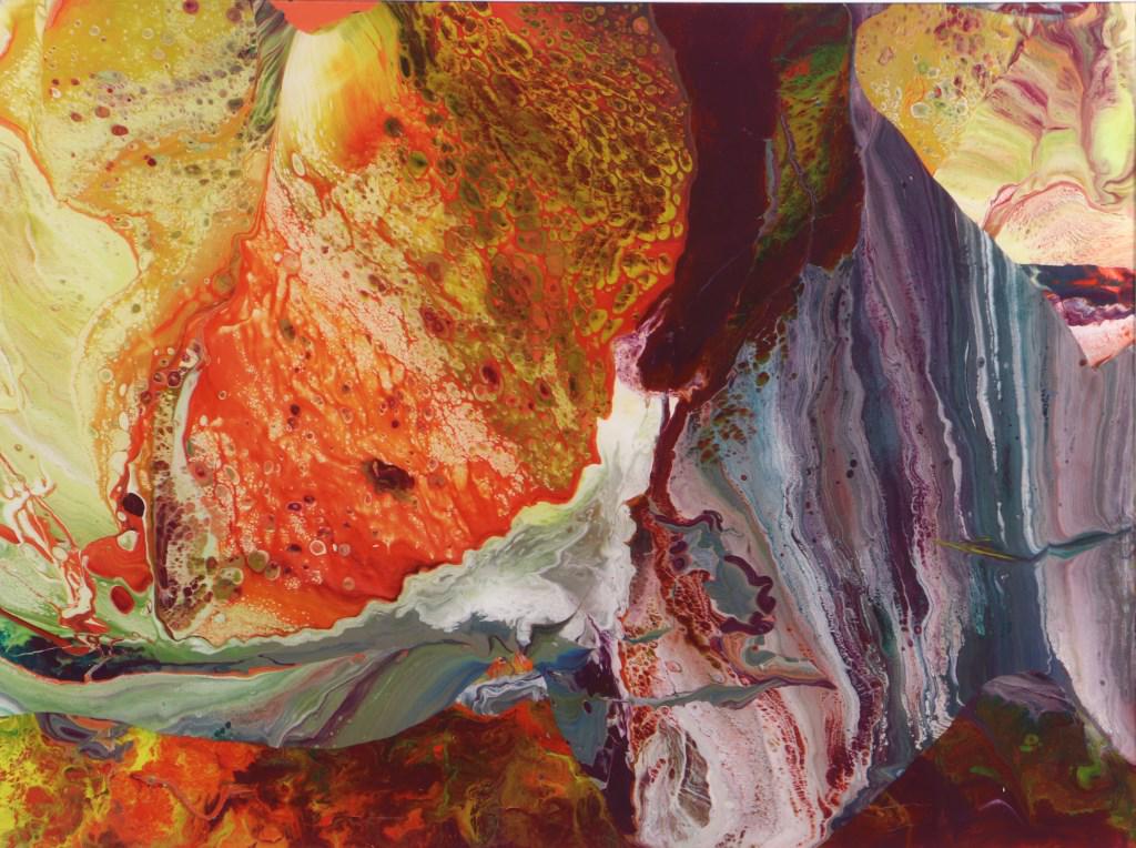 GERHARD RICHTER "IFRIT" PHOTO PRINT: GERHARD RICHTER "IFRIT" PHOTO PRINT. MOUNTED CHROMOGENIC PRINT ON ALUMINUM. NEUMBERED 480/500.