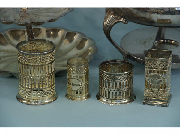 BOX LOT OF SILVERPLATE CHAFING DISHES - 4